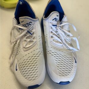 Nike Air Max 270 White and Royal Blue